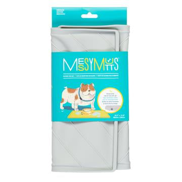 Messy Mutts Dog Silicone Mat with Raised Metal Rods Edge Medium