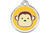 Red Dingo Enamel Pet ID Tag Monkey (1MK), Medium