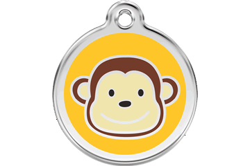 Red Dingo Enamel Pet ID Tag Monkey (1MK), Small