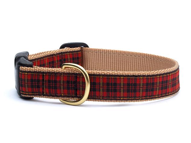Up Country Dog Collar New Red Plaid