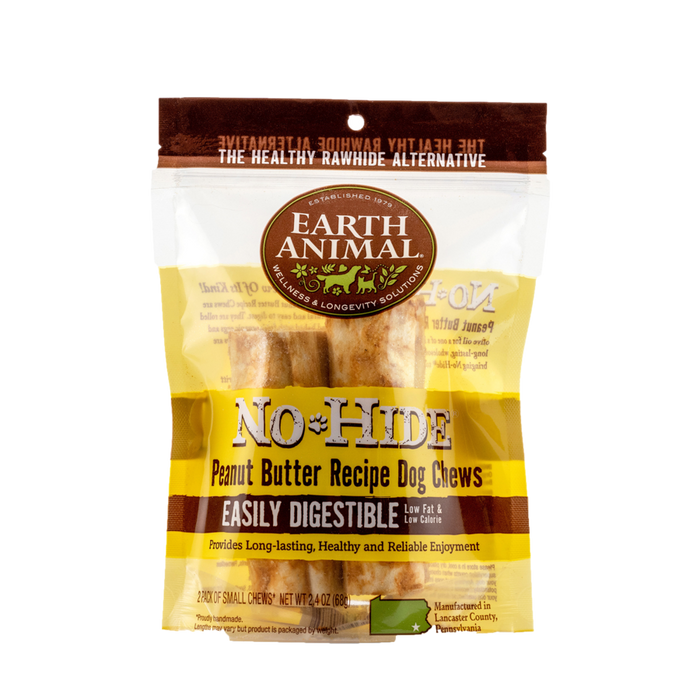 Earth Animal No Hide Dog Chew Peanut Butter Small 4''