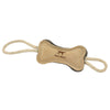 Tall Tails Leather Dog Toy Wool Bone Tug 16"