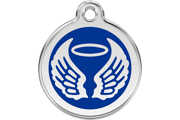 Red Dingo Enamel Pet ID Tag Angel Wings (1AW), Small