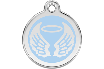 Red Dingo Enamel Pet ID Tag Angel Wings (1AW), Small