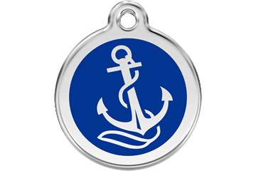 Red Dingo Enamel Pet ID Tag Anchor (1AN), Large