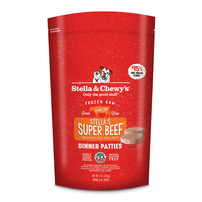 Stella & Chewy's Dog Frozen Raw Food Patties Super Beef