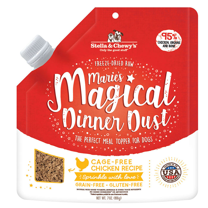 Stella & Chewy's Marie's Magical Dinner Dust Dog Freeze Dried Food Booster Cage-Free Chicken