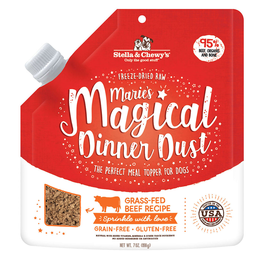 Stella & Chewy's Marie's Magical Dinner Dust Dog Freeze Dried Food Booster Grass-Fed Beef