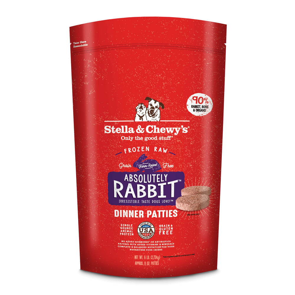 Stella & Chewy's Dog Frozen Raw Food Patties Absolutely Rabbit