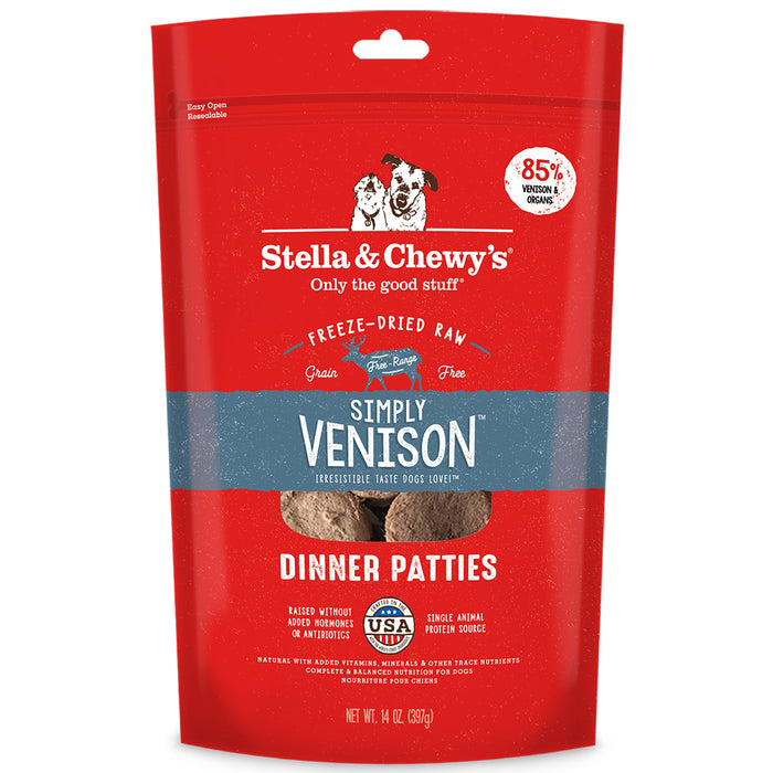Stella & Chewy's Dog Freeze Dried Food Dinner Patties Simply Venison