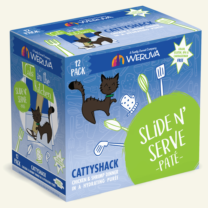 Weruva Cats in the Kitchen Slide N' Serve Pate Grain Free Wet Food Cattyshack Chicken & Shrimp