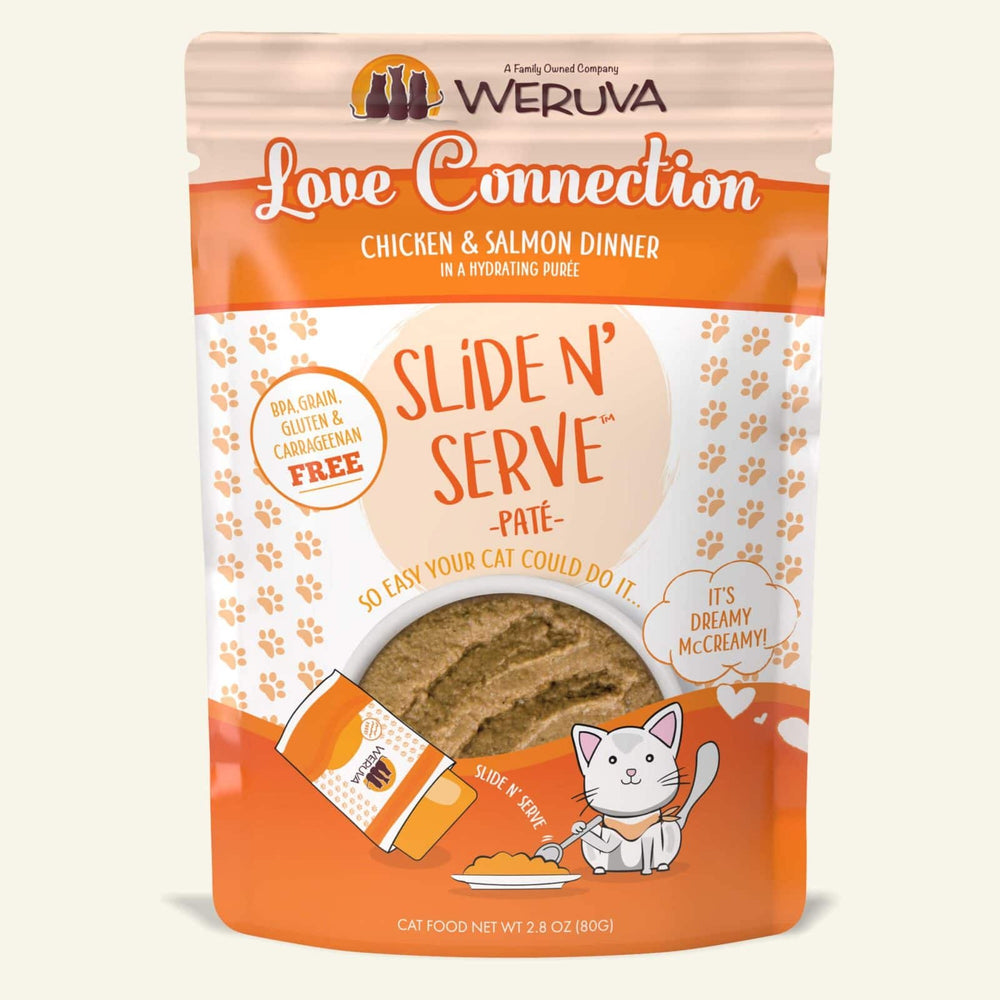 Weruva Slide N Serve Pate Grain Free Cat Wet Food Love Connection Chicken & Salmon