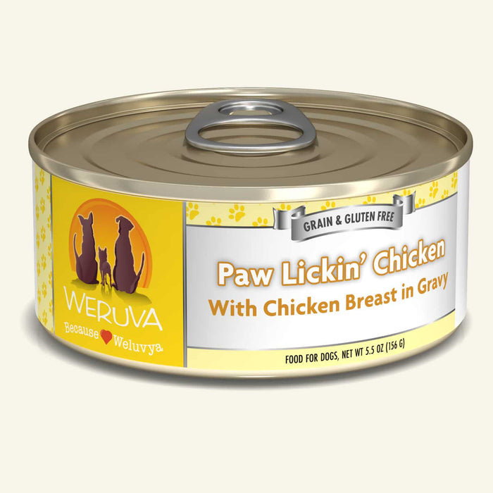 Weruva Grain Free Dog Can Food Paw Lickin Chicken