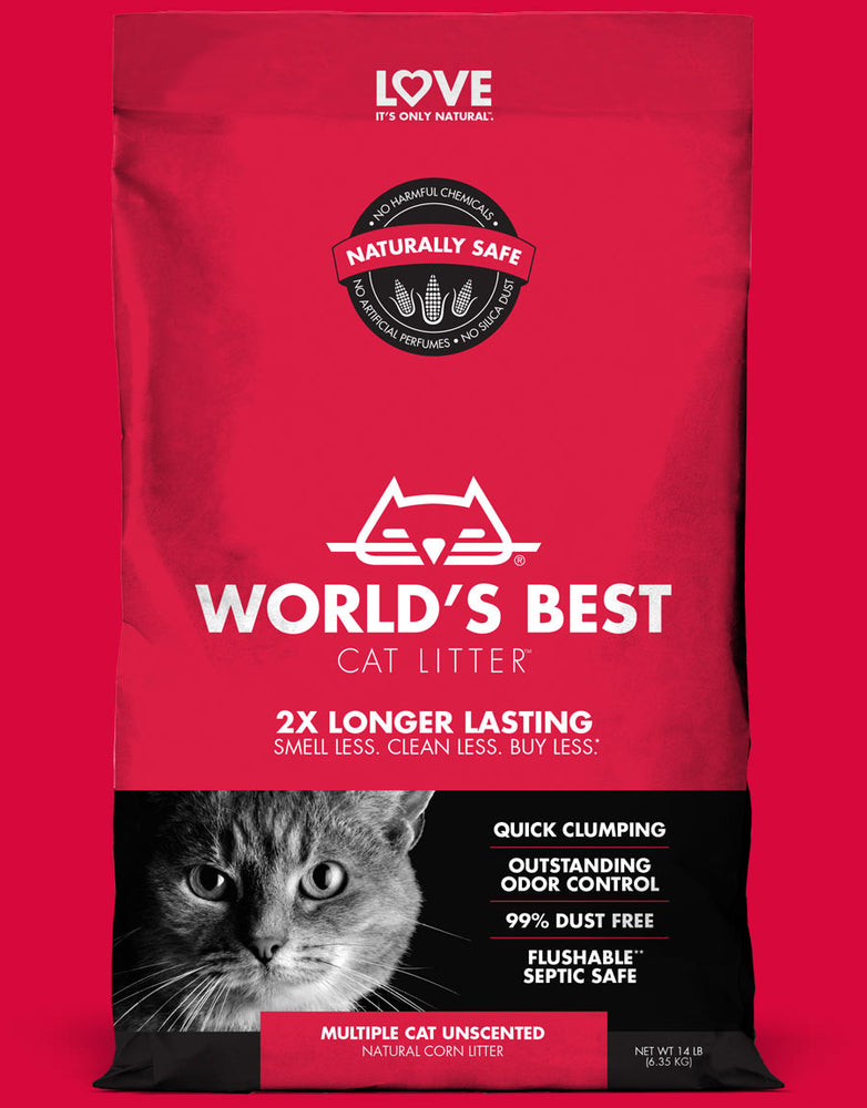 World's Best Cat Litter Multiple Cat Unscented Clumping